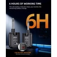 thumbnail image 5 of LEKATO WS-300 Wireless Guitar System with Charging Case 2.4 GHz Rechargeable Audio Wireless Guitar Transmitter Receiver High Fidelity Sound for Guitar Bass and Keyboard, 5 of 11
