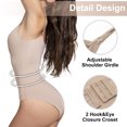 thumbnail image 4 of QRIC Women's Sexy Deep V Neck Body Shaper Hook Thong Shapewear Bodysuit Wireless Tank Tops, 4 of 6