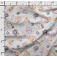 thumbnail image 2 of Soimoi Sea Shell Printed, Cotton Fleece, Fabric by The Yard Sewing DIY Stretch Fabric 56 Inches Wide, WarmFabric for Hats, Coats, Gloves, Blankets, Light Peach, 2 of 5