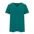 thumbnail image 5 of KBODIU Women's T-Shirts, Women Short Sleeve V-Neck Shirts Summer Loose Casual Basic Tee T-Shirt, 5 of 5