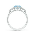 thumbnail image 2 of ANGARA Natural Heart-Shaped Aquamarine Engagement Ring with Diamonds in 14K White Gold for Women (Size-7mm) | March Birthstone, Anniversary, Jewelry Gift for Women | Natural Aquamarine Ring, 2 of 10