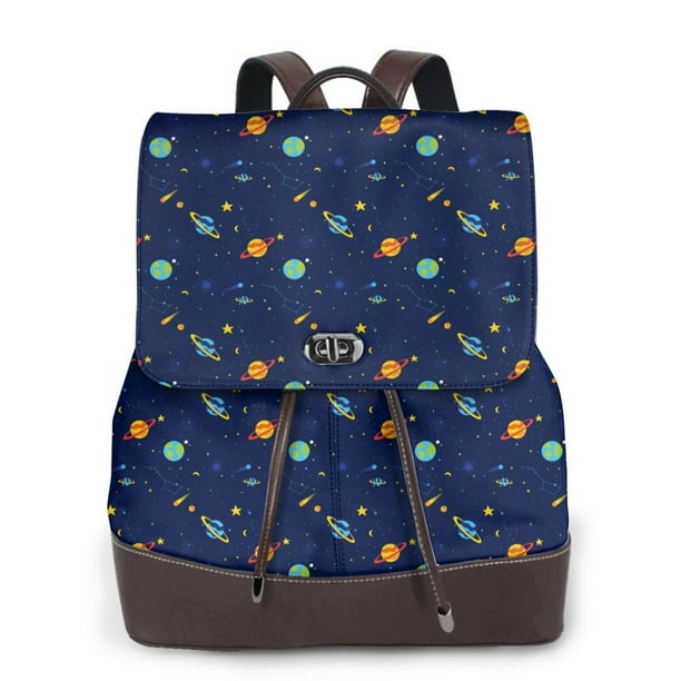 Fotbe Space Galaxy Mochila Bolso con Estampado para Mujer, Mochila Antirrobo de Nylon Impermeable, Bolsa Ligera de Hombro