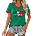 thumbnail image 2 of Mexico Shirts for Women Mexican Graphic T-Shirts Mexico Flag Print Casual Short Sleeve Tops, 2 of 4