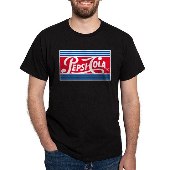 CafePress - Pepsi Varsity Cola Stripe Light T Shirt - Men's Classic Cotton T-Shirts