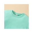 thumbnail image 4 of Kids Boys Fall Clothes Solid Color Long Sleeve Sweatshirt Tops and Elastic Casual Pants Outfits Sets, 4 of 9