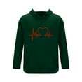 thumbnail image 4 of VBTAPA Men's Tracksuits 2 Piece Outfit Love Heart Graphic Long Sleeve Pullover Hoodie Jogging Pants Matching Casual Sports Workout Suits Big Sales Today Army Green M, 4 of 6