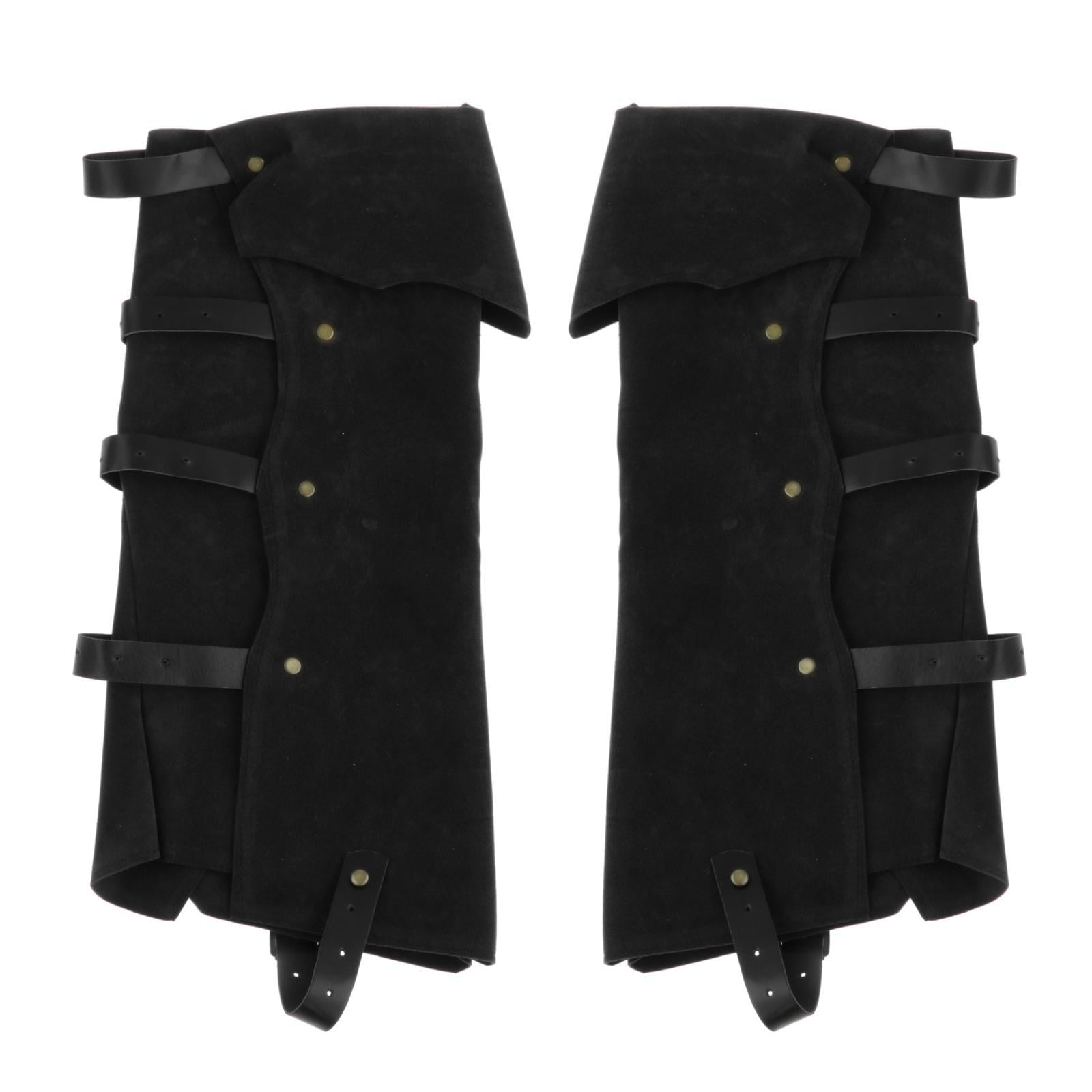 Boot Covers Cosplay Medieval Waterproof Pirate Boot Tops Shoes Cover Black