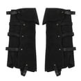 thumbnail image 1 of Cubiertas de botas de disfraces Salvador Polainas medievales Cubrebotas Pirata Negro, 1 of 8