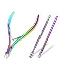 thumbnail image 1 of Empujador de cutículas, cortadora de cutículas, cortadora profesional de cutículas de acero inoxidable, cortadora de cutículas, herramientas duraderas de manicura, compatibles con F Afortunado Sencillez, 1 of 5