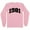 Pink, variant on 1981 College Style Long Sleeve Shirt Unisex Large White