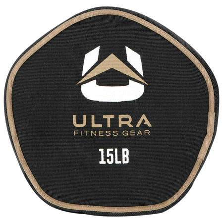 Ultra Fitness Gear Super Tough Neoprene Pancake Sandbag, Pre-Filled with Steel Shot, for Full Body Workouts, 15