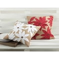 thumbnail image 2 of Fennco Styles Poinsettia Holiday Flower Design Cotton Jute Throw Pillow 18"W x 18"L, 2 of 5