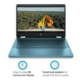 thumbnail image 3 of HP Chromebook x360 14" Touchscreen Laptop, Intel Celeron N4020, 4GB RAM, 64GB HD, Chrome OS, Forest Teal/Light Teal, 14a-ca0190wm, 3 of 7