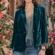thumbnail image 2 of Chaquetas para mujer Cozy Retro manga larga terciopelo sólido botones Pokets chaqueta cárdigan abrigo suelto Top Odeerbi  ODB-3, 2 of 5