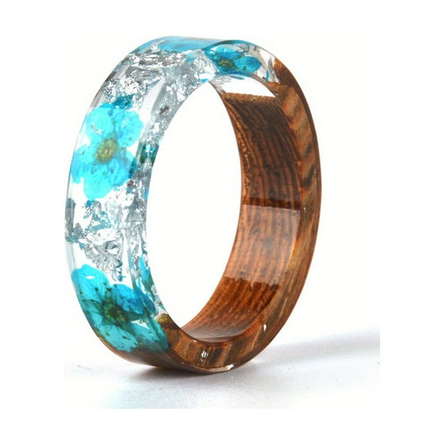 Bague en Résine de Bois Fait Main - Cadeau d'Anniversaire Parfait pour Femmes et Filles