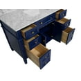 thumbnail image 3 of Hailey 48" Bathroom Vanity with Royal Blue Cabinet and Carrara Marble Top, 3 of 6
