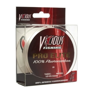 Vicious Fishing Crystal Clear 100% Japanese Fluorocarbon Fishing Line - 500 Yards - 20 lb.