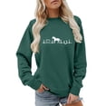 thumbnail image 2 of Green Womens Tops Horse Sweatshirt for Women Cute Heartbeat Graphic Shirts Long Sleeve Crew Neck Pullover Tops Horse Lover Womens Fashion Clothing, 2 of 5