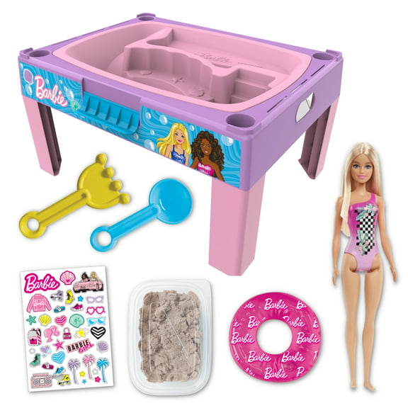 Barbie Beach and Waves Playset, Playset for Children, Glossy Pink, Ages 3  (Caucasian Doll)