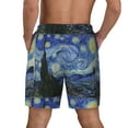 thumbnail image 4 of Haiem The Starry Night Mens Swim Trunks with Compression Liner 2 in 1 Swimming Shorts Stretch Swimwear Quick Dry,Board Shorts-Small, 4 of 9