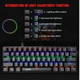 V900 Mechanical Keyboard 61key Mini Green Axis light Colorful