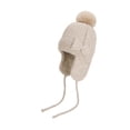 thumbnail image 4 of Womens Winter Beanie Hats with Furry Pom Pom Cute Knitted Caps with Earflaps, 4 of 4