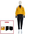 thumbnail image 1 of Disfraz de Cosplay de Anime Bleach Shihouin Yoruichi, pantalones de manga larga amarillos, conjunto completo de peluca, ropa de fiesta de Navidad y Halloween, 1 of 4