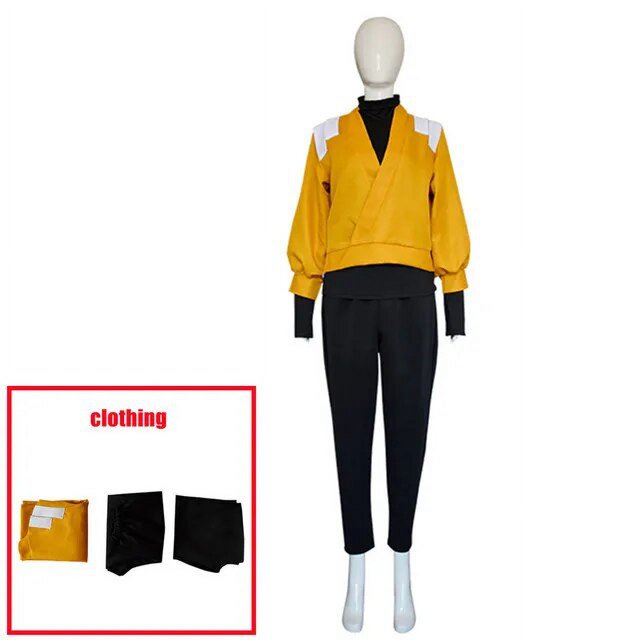 Disfraz de Cosplay de Anime Bleach Shihouin Yoruichi, pantalones de manga larga amarillos, conjunto completo de peluca, ropa de fiesta de Navidad y Halloween