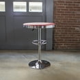 thumbnail image 2 of AmeriHome Adjustable Red Vinyl Finish Top Retro Soda Shop Round Table, 2 of 5
