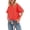 Watermelon Red, variant on Womens Oversized Short Sleeve Sweatshirt Crewneck Puff Sleeve Top,L,Black