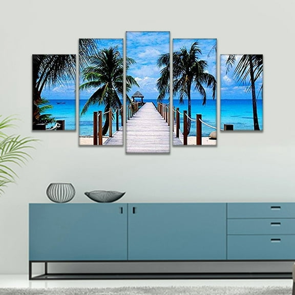 A Set of Canvas Hanging Paintings (5Pcs) Clearance! Unframed Modern Art Oil Painting Print Canvas Picture Home Wall Room Decoration