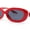 Red - Black, variant on Womens Retro Mod Oval Thick Plastic Fashion Chic Sunglasses All Black