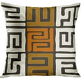 thumbnail image 5 of Set of 4 Throw Pillow Cover 16x16 Inch The Essence of African Tribal Mud Cloth Inspired Earth Colors Geometric Home Decor Pillowcase Square Cushion Cover for Sofa Bed Couch, 5 of 5
