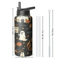 thumbnail image 4 of Halloween 32oz Insulated Coffee Cup with Handle and Straw – Stainless Steel Tumbler for Hot and Cold Drinks – Cute Ghost Witch Design – Gift for Fall Party or Travel, 4 of 5