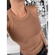 thumbnail image 2 of Camiseta sin mangas acanalada con cuello redondo para mujer, camisola elástica básica de verano, camiseta sin mangas lisa con cuello redondo, 2 of 4