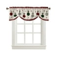 thumbnail image 4 of Christmas Christmas Ball Window Curtain Living Room Kitchen Cabinet Tie-up Valance Curtain Rod Pocket Valance, 4 of 6