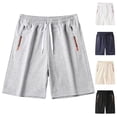 thumbnail image 1 of Hurxie Deals Mens Casual Shorts Solid Color Drawstring Athletic Short Pants with Pocket Gray,XXXXL, 1 of 4