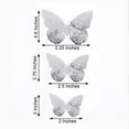 thumbnail image 3 of Efavormart 12 Pack | 3D Silver Butterfly Wall Decals DIY Removable Mural Stickers Cake Decorations, 3 of 6