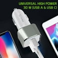 thumbnail image 2 of Cellet Car Charger for Motorola Moto G 5G 2024 - 30W High Powered Dual Port (USB-C PD and USB-A) Auto Power Adapter with Type-C to USB Cable - Silver/White, 2 of 9