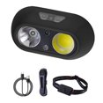 thumbnail image 1 of faro Faro ligero Camping exterior Pesca multimodo HeadLight impermeable USB HeadLantern recargable con clip, 1 of 8