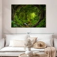 thumbnail image 2 of Elephant Stock Southeast Asian Tropical Jungle Wall Art - Horizontal Canvas Wall Art - Living Room Wall Decor - Nature Canvas - Green And Gray Decor - 48" x 32", 2 of 4