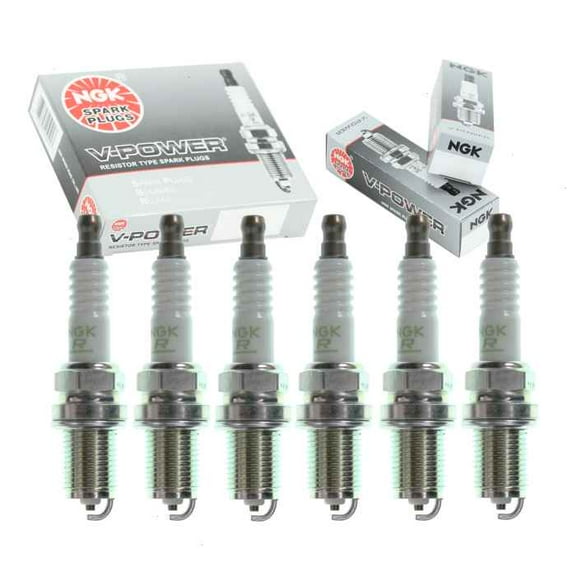 6 pc NGK V-Power Spark Plugs compatible with Porsche 911 3.4L 3.6L H6 1990-2009