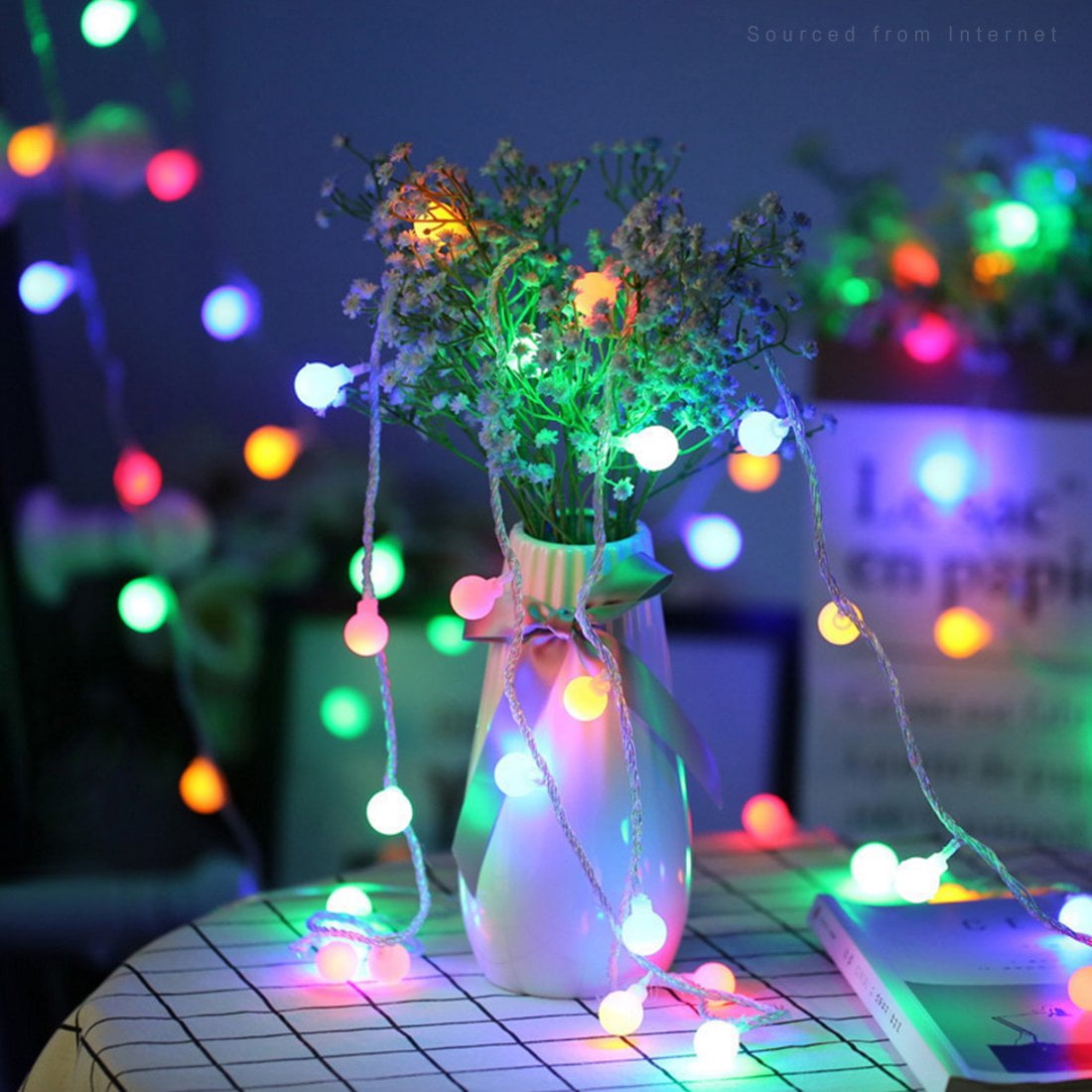TORCHSTAR 33ft 100 LEDs Globe String Light Kit, 8 Modes Indoor & Outdoor Decorative Lighting, Multi-Color, PC Coated Copper Wires, for Holiday, Christmas, Thanksgiving, Party, Wedding