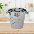 thumbnail image 3 of IH Casa Decor En Acier Inoxydable Bucket Ice Martelé - Ensemble De 2, 3 of 3