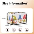thumbnail image 5 of Kdxio Autumn Funny Gnomes Print Toaster Cover Bread Machine Cover Fits for Most Standard 2 Slice Toasters,Keep Toaster Free From Dust And Fingerprint Oven Dustproof Cover, 5 of 7
