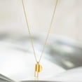 thumbnail image 3 of Dainty Rec Disc 18K Gold Plated Necklace, 3 of 4
