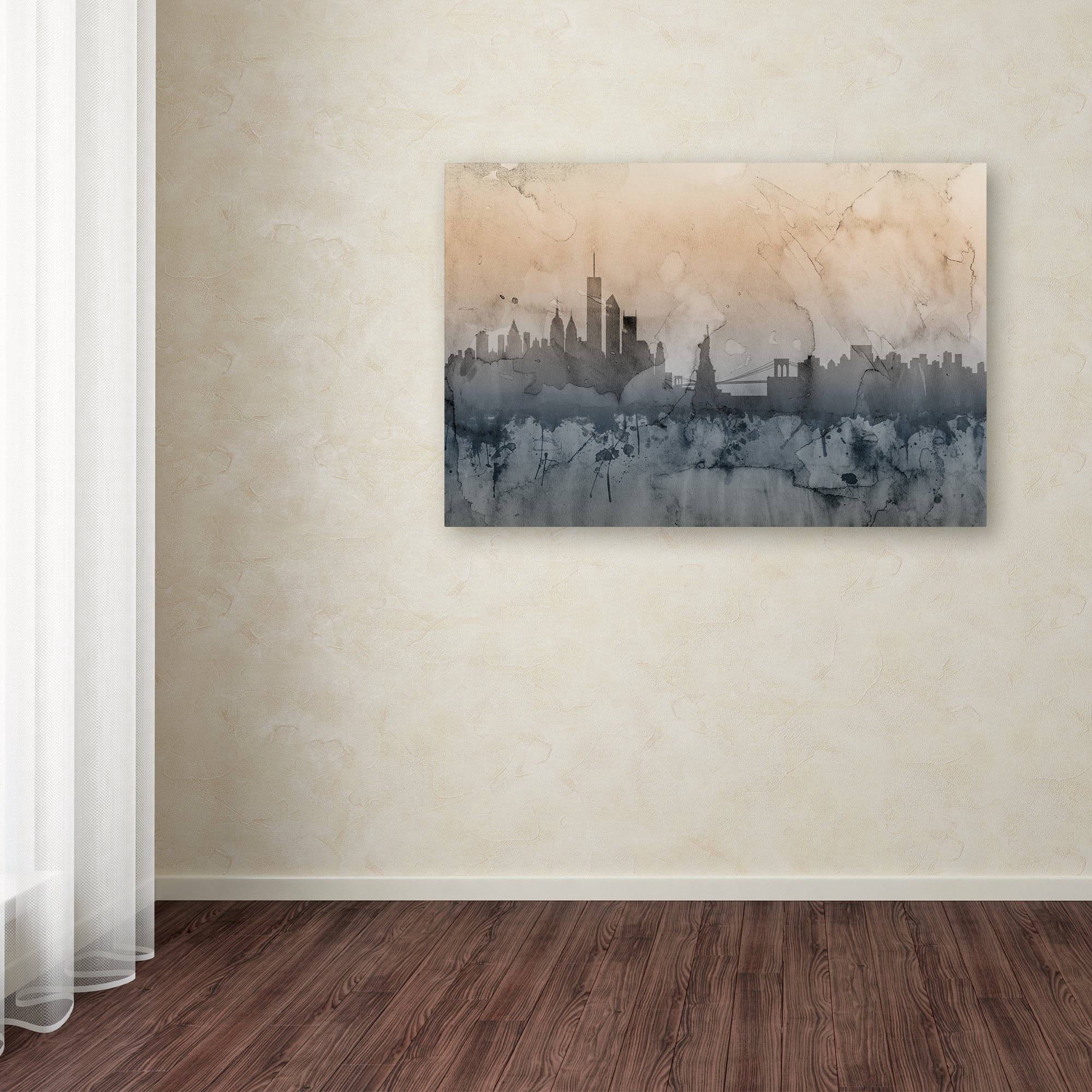 Trademark Fine Art "New York Skyline VI" Canvas Art by Michael Tompsett