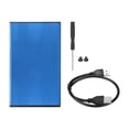 thumbnail image 3 of HDD Enclosure, USB2.0 Transmission Support Hot Swap USB2.0 Hard Drive Case Aluminum Alloy 2.5in  For Vista For OS X For  Blue, 3 of 8