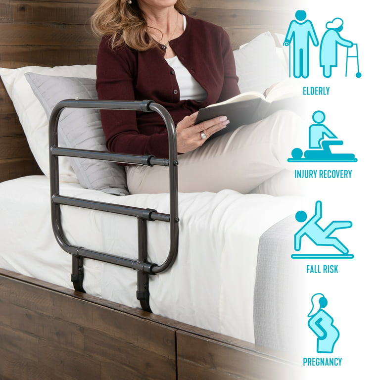 Able Life Bedside Extendable Bed Rail for Elderly, Adjustable Safety Handle