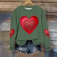 thumbnail image 5 of EchfiProm Sweatshirts for Women Valentine Pullover Lightweight Graphic Long Sleeve Valentine Day Heart Adults Tops, 5 of 5